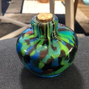 Vintage Murano Sommerso Glass Perfume Bottle Hand Blown Venetian Mid-Cen…